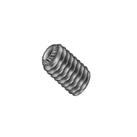 #6-32 X 3/16 Knurled Cup Point Alloy Hex Socket Set Screw, Black Oxide